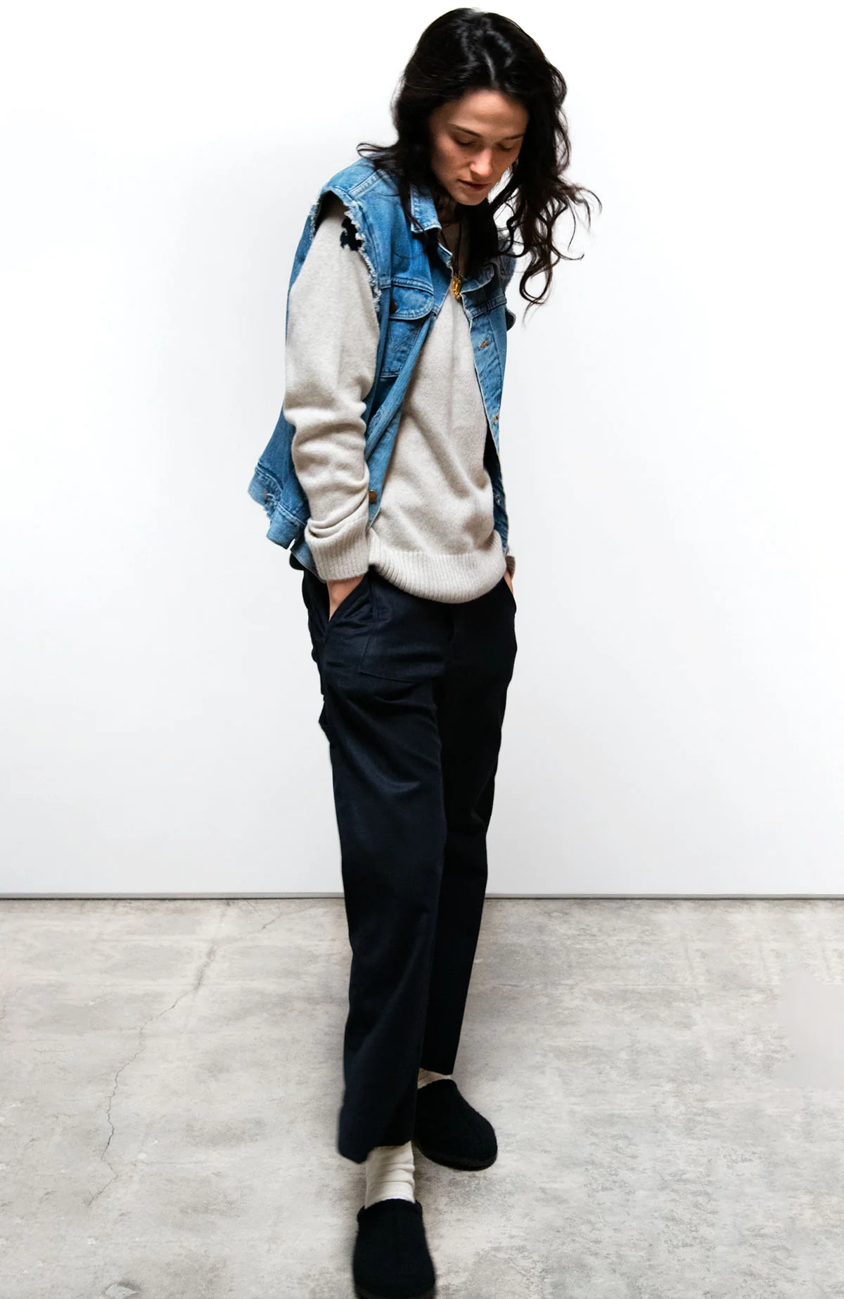 BACKSTRIKE DOVE CASHMERE SUPERLUX crew - supernatural/deeplynavy - Image 4
