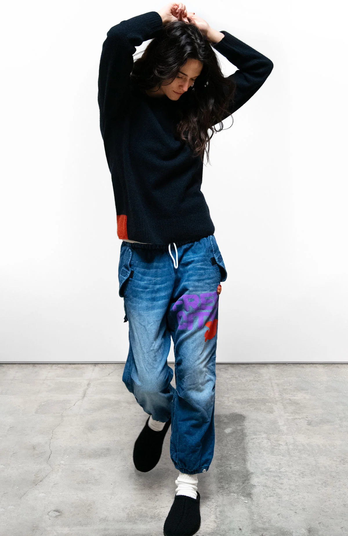 BACKSTRIKE DOVE CASHMERE SUPERLUX crew - squidsink - Image 3