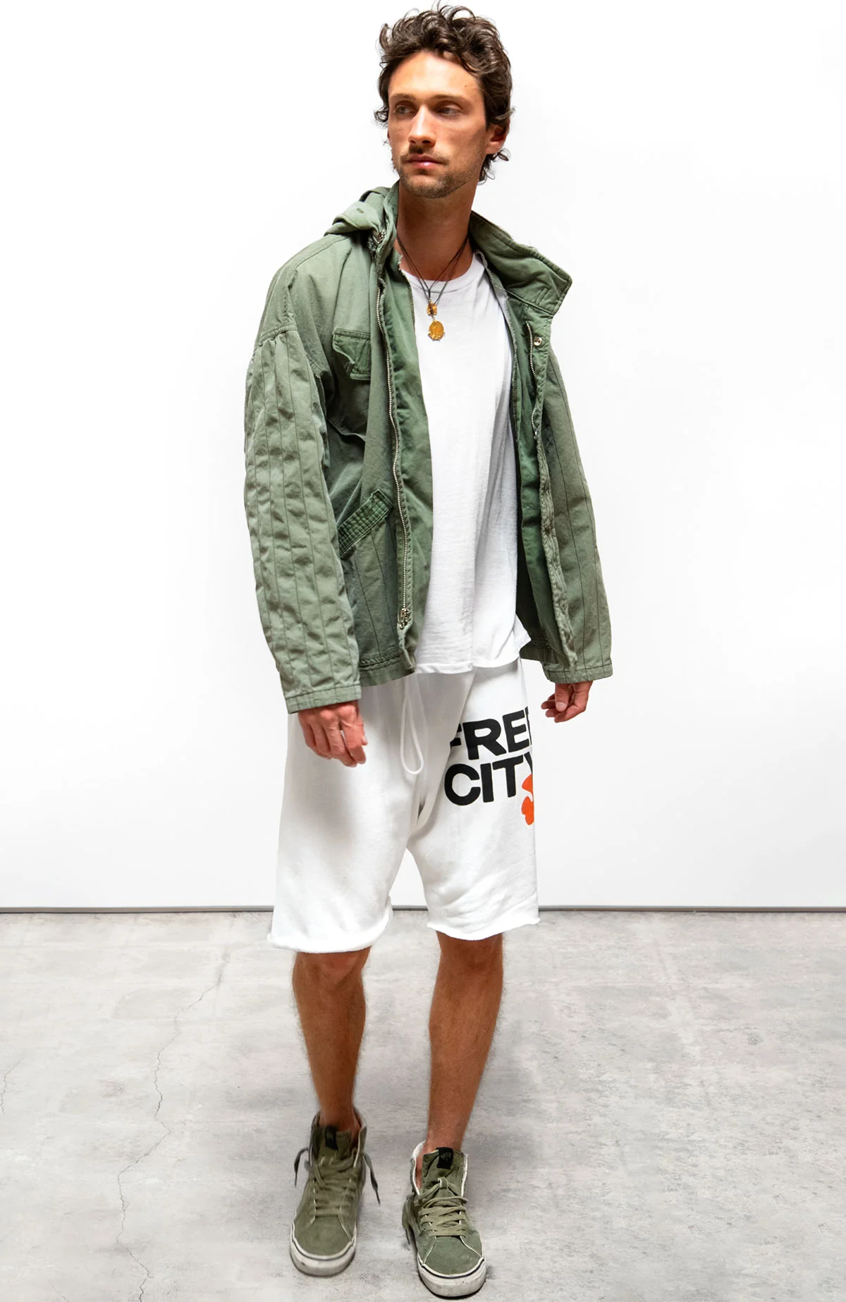 FREECITY CUT-OFFS - superwhite