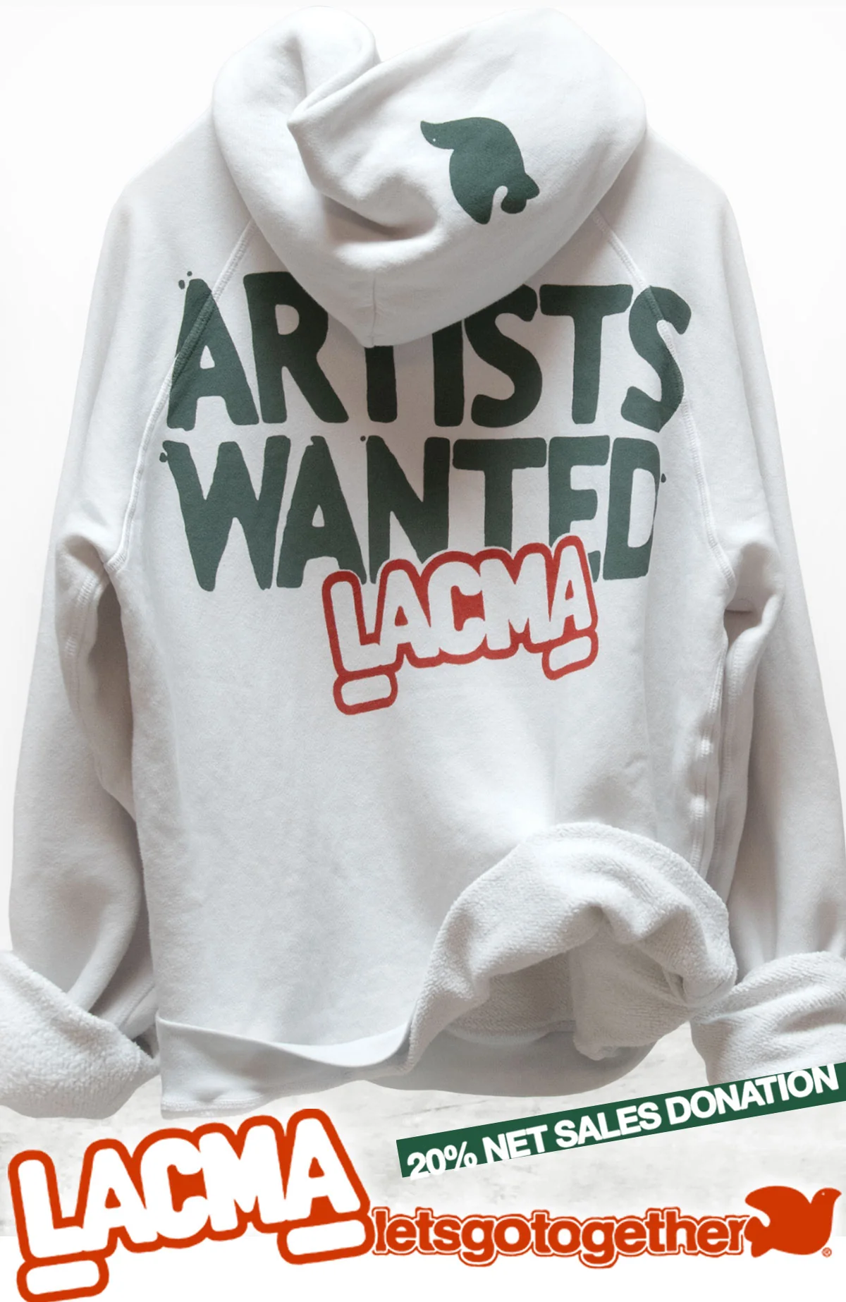 LACMA ARTISTSWANTED FREECITY SUPERVINTAGE pullover hoodie - laundry whites - Image 3