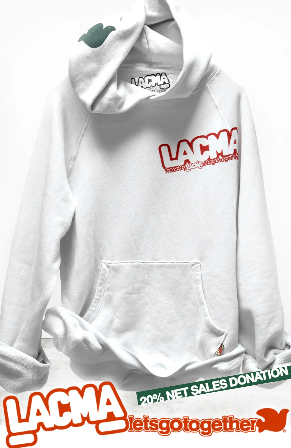 LACMA ARTISTSWANTED FREECITY SUPERVINTAGE pullover hoodie - laundry whites - Image 4