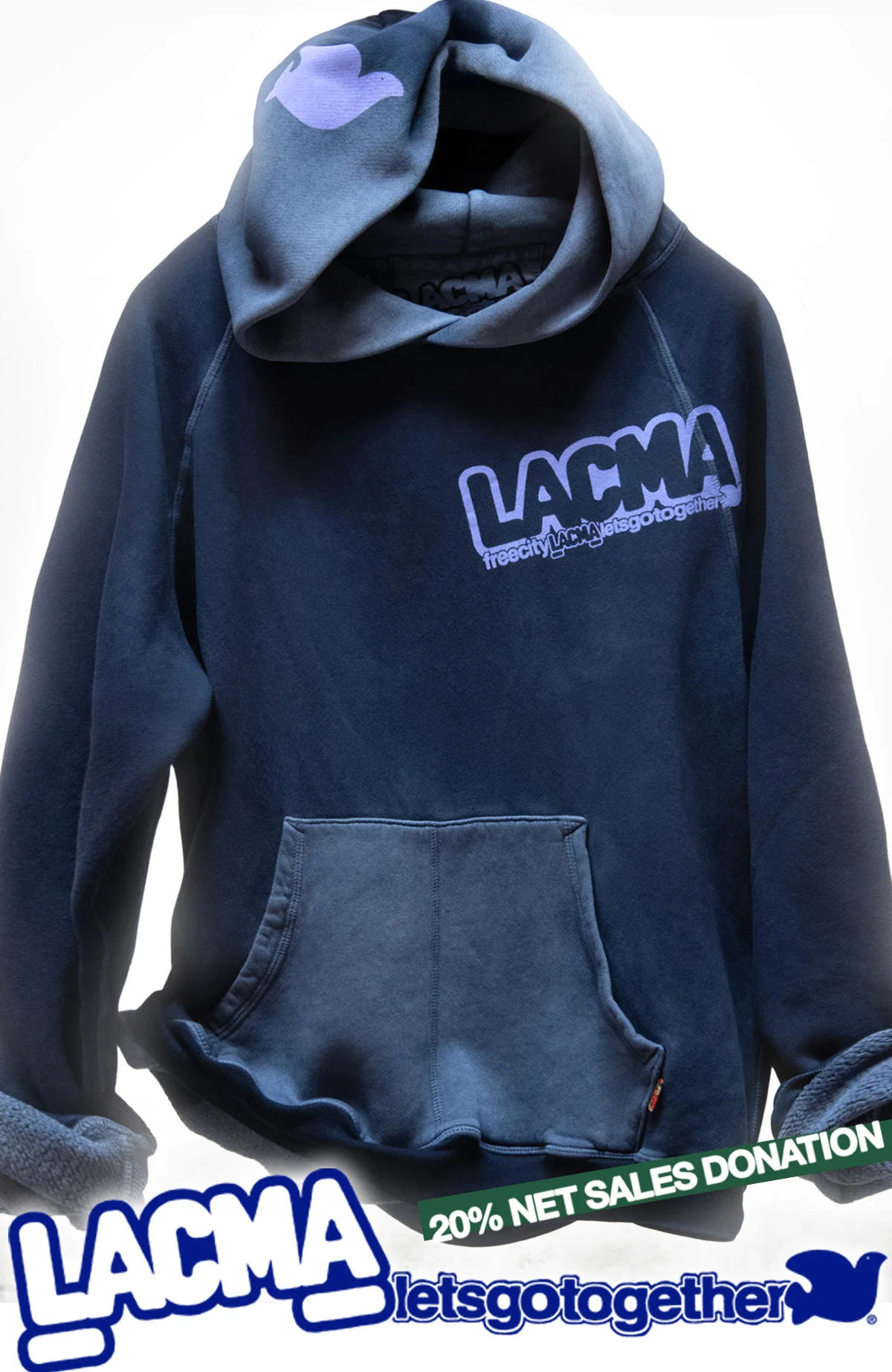 LACMA ARTISTSWANTED FREECITY SUPERVINTAGE pullover hoodie - moonshroom pigment-smash - Image 3