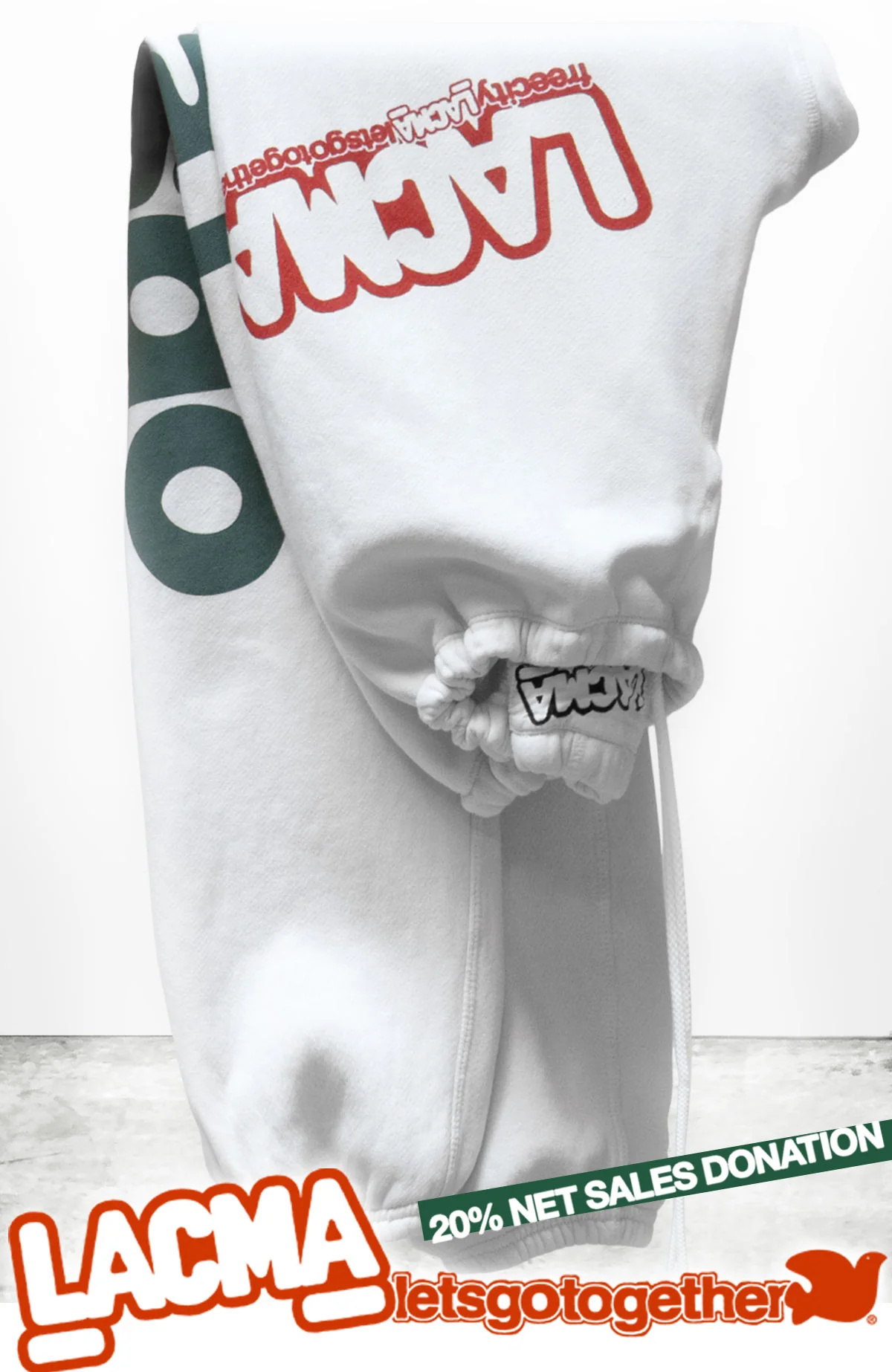 LACMA LETSGOTOGETHER FREECITY SUPERVINTAGE sweatpant - laundry whites