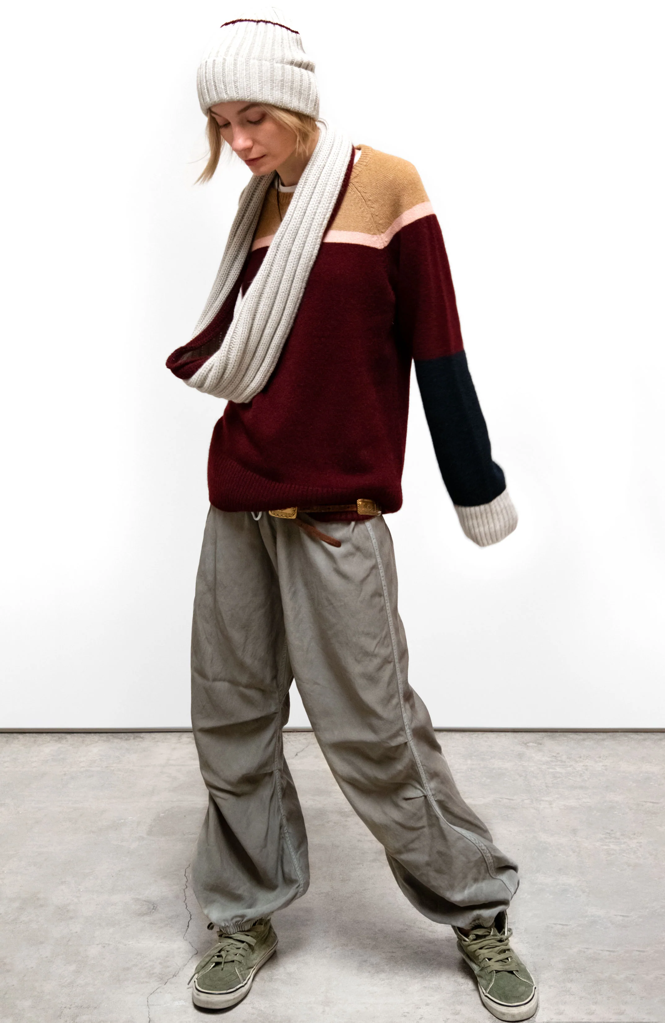 MATTE/SATIN LOOSE DRAWCORD BIGGY - mud powder - Image 3