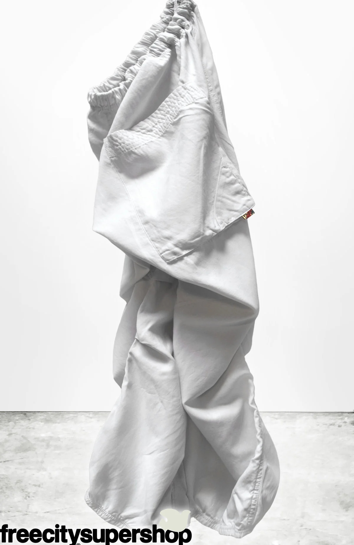 MATTE/SATIN LOOSE DRAWCORD BIGGY - laundry white